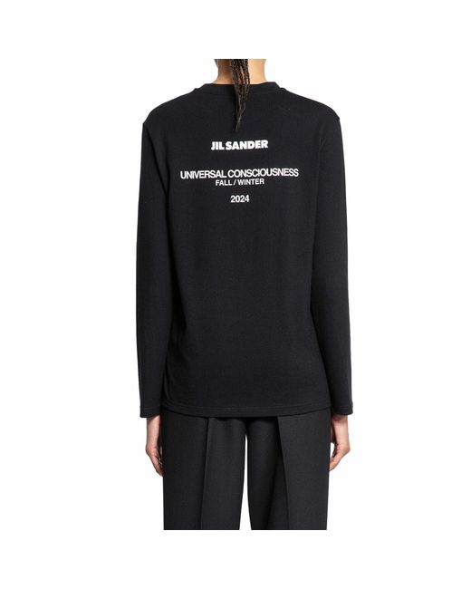 Jil Sander Black Long Sleeved T-Shirt