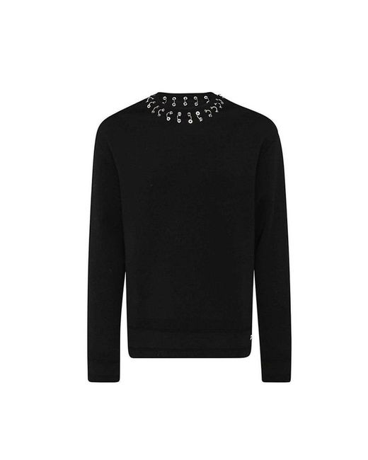 Maglia con scollo a cerchio e dettagli di Givenchy in Black da Uomo