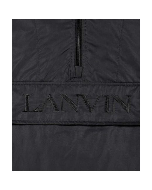 Lanvin Blue Logo Hooded Windbreaker for men