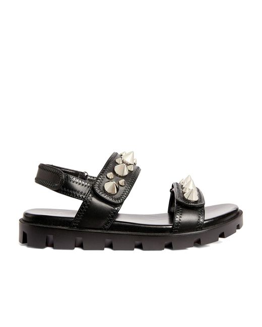 Christian Louboutin Spikita Cool Leather Sandals in Black Lyst