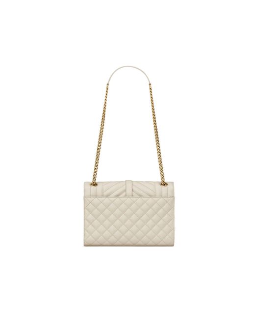 Saint Laurent White Envelope Medium Bag
