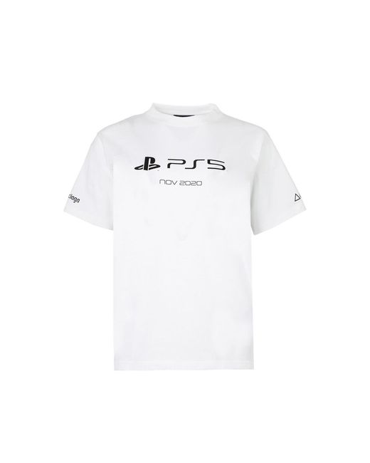 Maglietta X PlayStation PS5 di Balenciaga in White