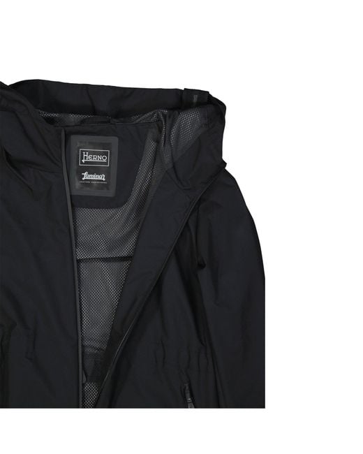 Herno Black Windbreaker Jacket