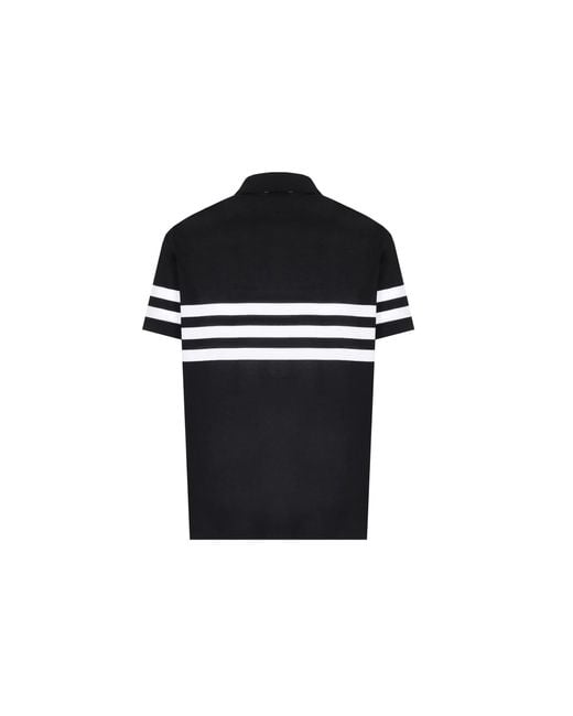 Paul & Shark Black Cotton Polo for men