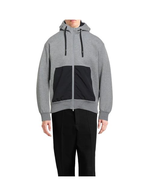 Herno Gray Hooded Sweatshirt for men
