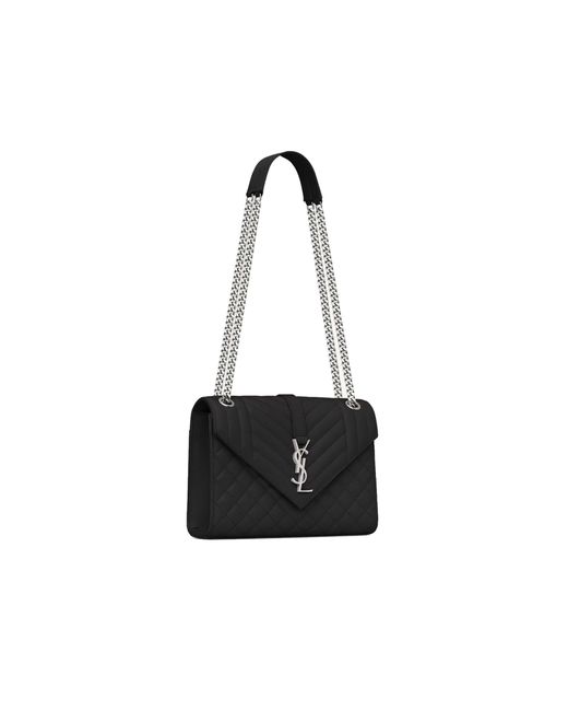 Saint Laurent Black Envelope Medium Bag