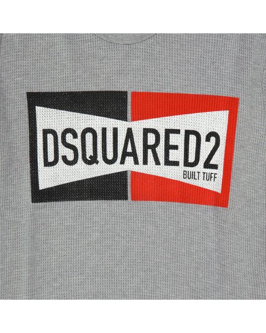 DSquared² Gray Two Tone Logo T-shirt for men