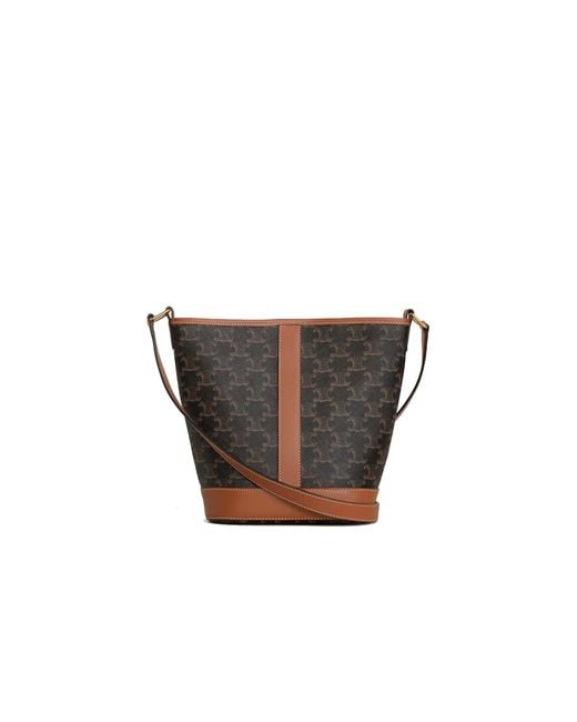 Céline Brown Small Triomphe Bucket Bag