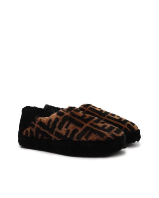 fendi slippers fur