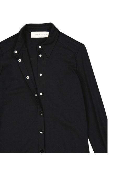 Blanca Vita Black Mini Dress