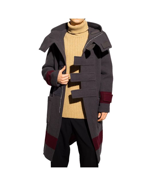 Cappotto in lana con cappuccio da Uomo di Burberry in Blu | Lyst