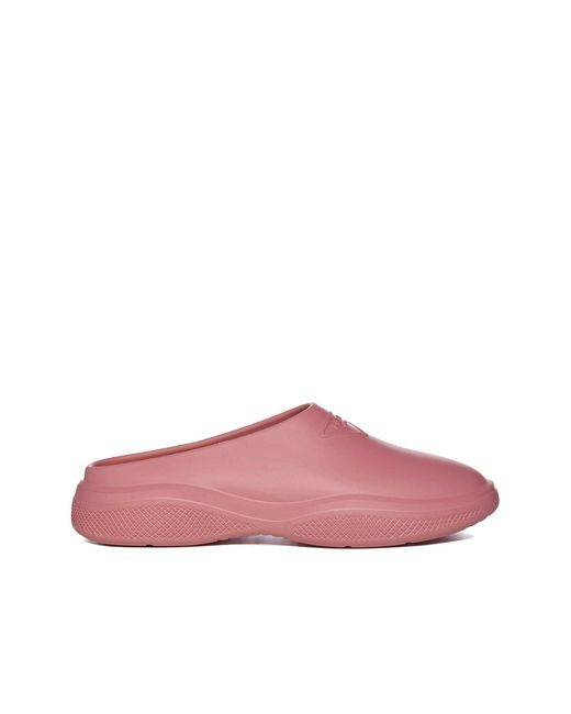 Ciabatte e Zoccoli Gomma Rosa Begonia di Prada in Pink