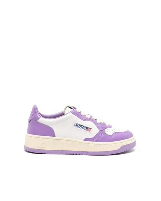 Autry Purple Medalist Sneakers
