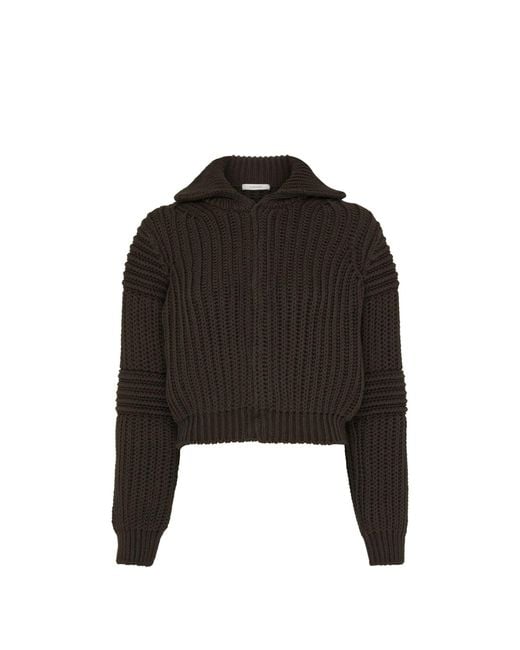 Lemaire Black Chunky Cardigan