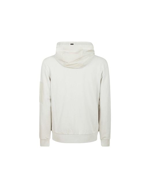 Herno White Hooded Sweatshirt for men