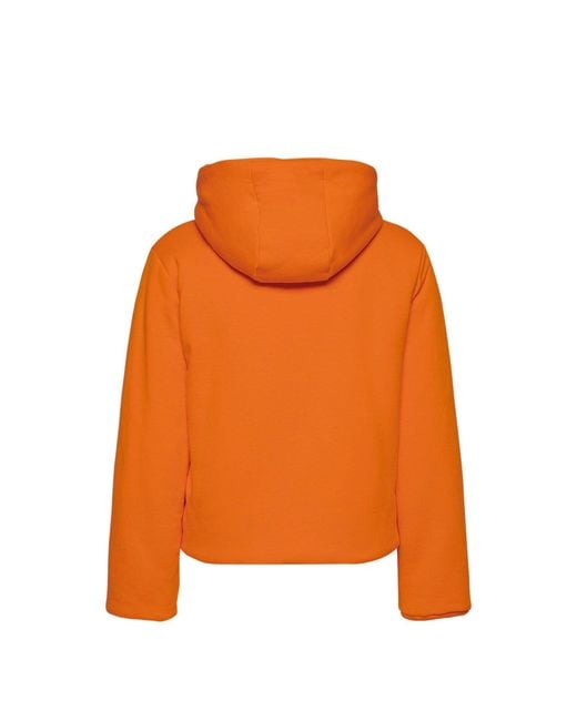 Off-White c/o Virgil Abloh Logo Sweatshirt mit Reißverschluss in Orange für Herren