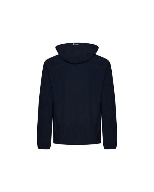 Herno Blue Hooded Jersey Jacket for men