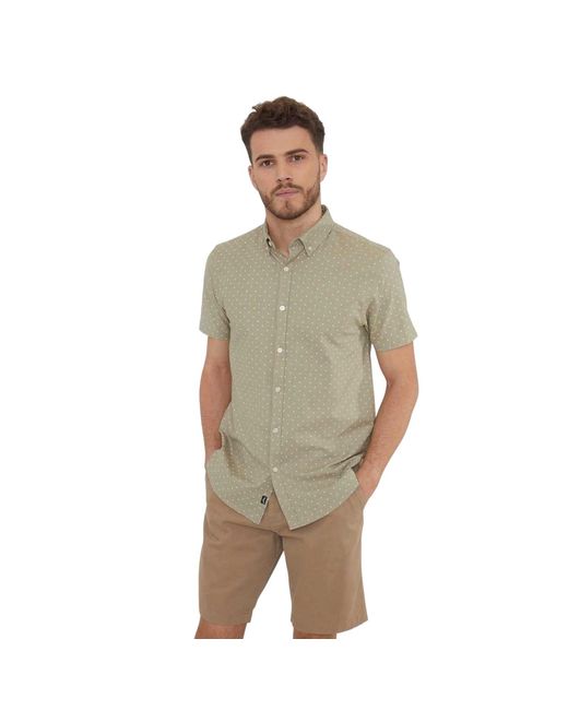 Threadbare Herenhemd Leo Regular (Salie) in het Natural voor heren