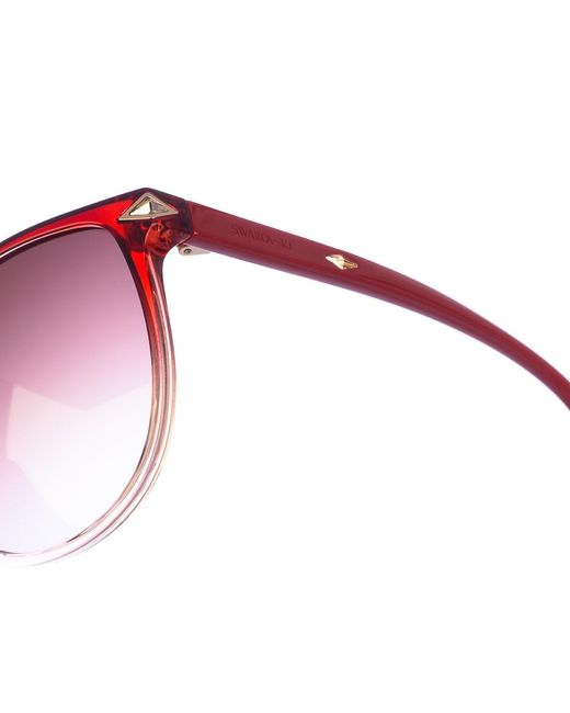 Swarovski Acetaat Zonnebril Met Ovale Vorm Sk0191S in het Red