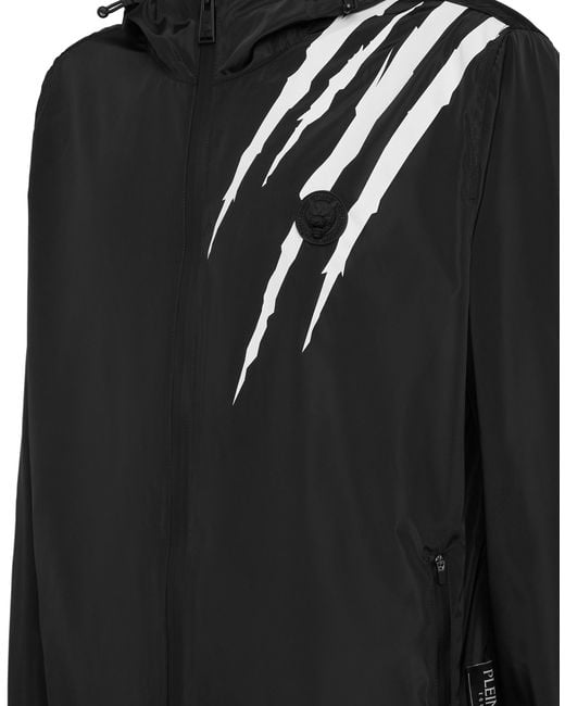 Philipp Plein Nylon Jas Scratch in het Black voor heren