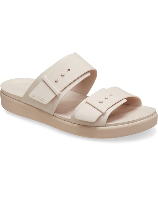 CROCSTM Metallic Brooklyn Buckle Low Sandals