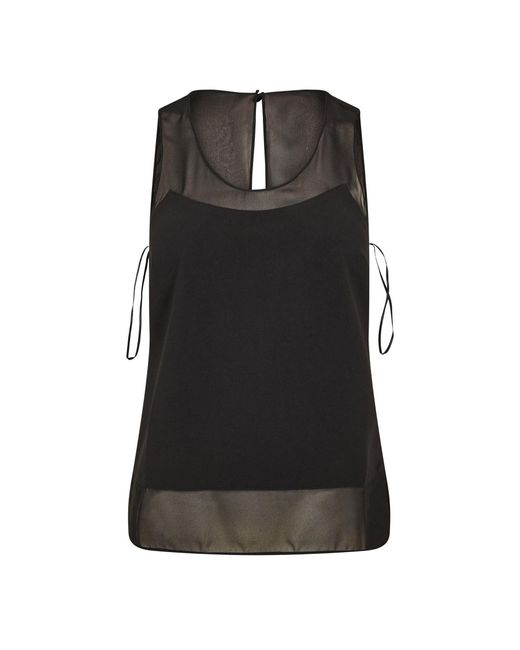 Ted Baker Black Sleeveless Top With Panel Detail