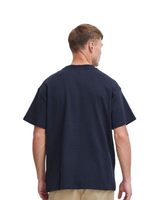 Solid Stevig. T-Shirt in het Blue voor heren