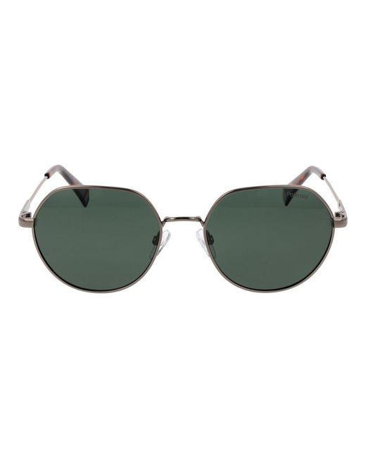 Polaroid Green Gray Metal Sunglasses