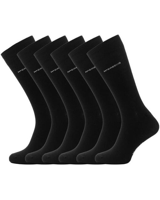 Mcgregor Crew Sock 6-Pack in het Black voor heren
