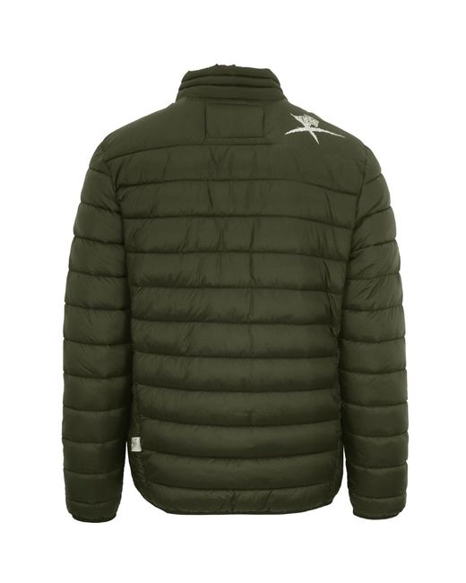 Philipp Plein Patch Logo Dun Gewatteerd Jack in het Green voor heren