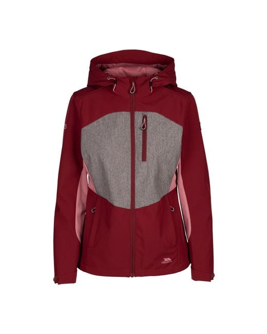 Trespass Red Ladies Eckwood Soft Shell Jacket (Dark Cherry)