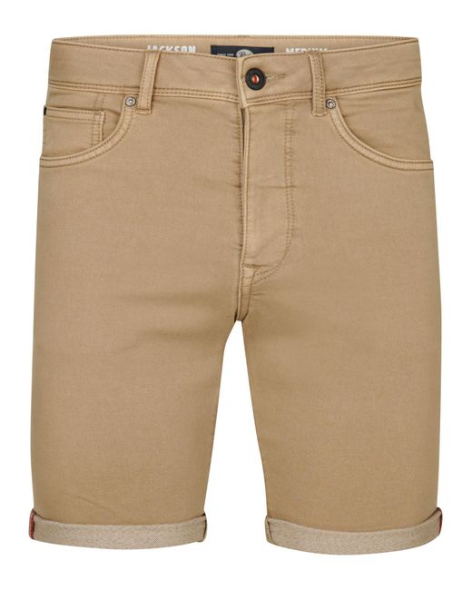 Petrol Industries Jackson Gekleurde Denim Short Coconut in het Natural voor heren