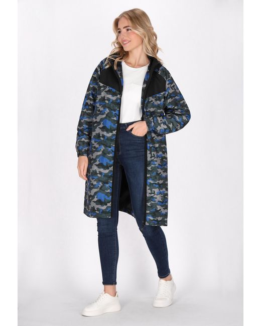 Schmuddelwedda Jas Blauwe Camouflage in het Blue