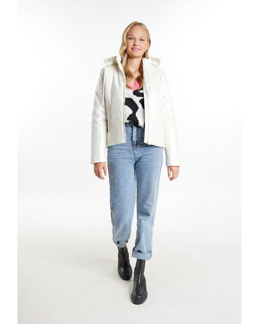 myMo Winterjas Wolwit in het White