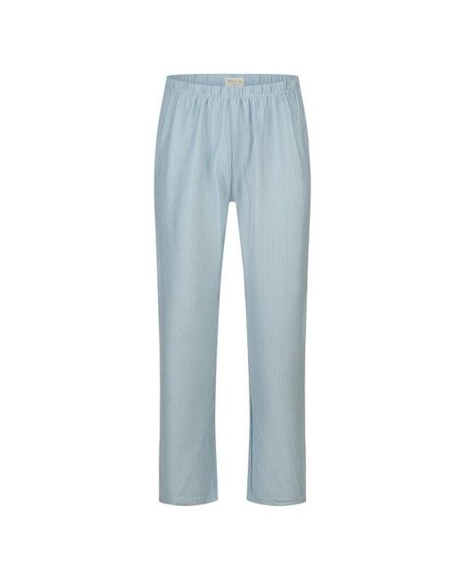 Phil & Co. Berlin Pyjama Set Interlock Donkerblauw/Lichtblauw Gestreept in het Blue voor heren