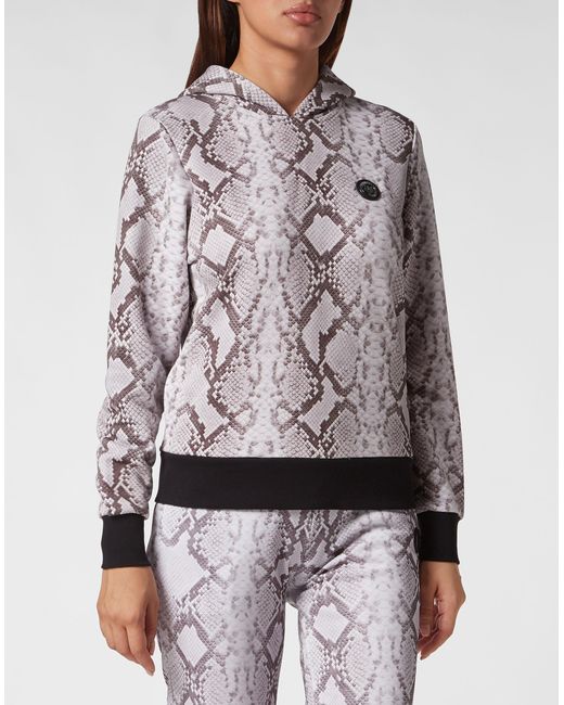 Philipp Plein Sweatjack Met Capuchon Python in het Gray