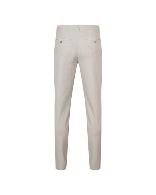 Plain Pantalon 40973 in het Gray voor heren