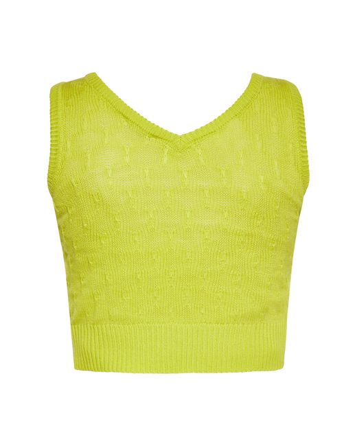 myMo Yellow Pullunder Damen Limone