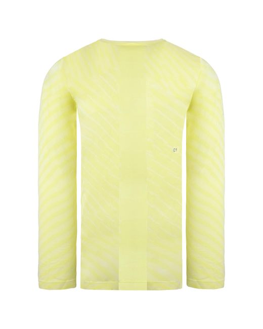 Asics Naadloos Top in het Yellow voor heren