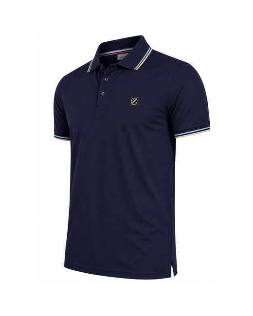 SOLUTION Polo Ss Flow Polo in het Blue voor heren