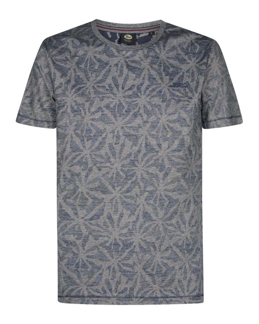 Petrol Industries T-Shirt Met All-Over Print Cromo in het Gray voor heren