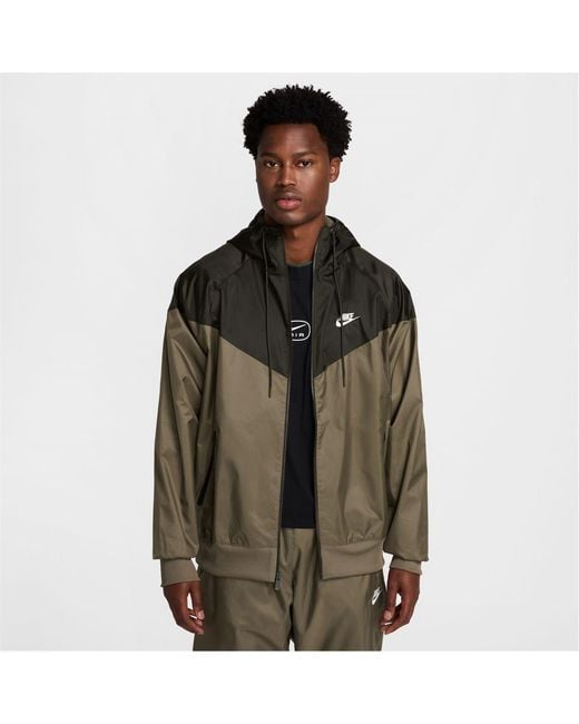 Nike Windrunner Jas /Zwart) in het Brown voor heren