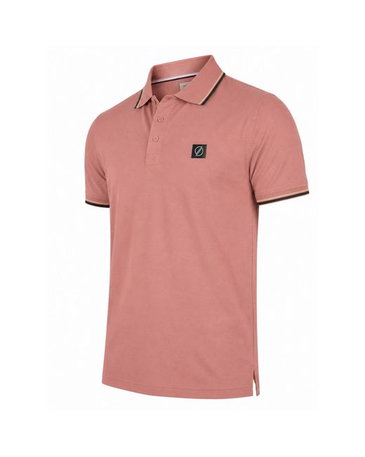 SOLUTION Polo Ss Flow Polo in het Pink voor heren