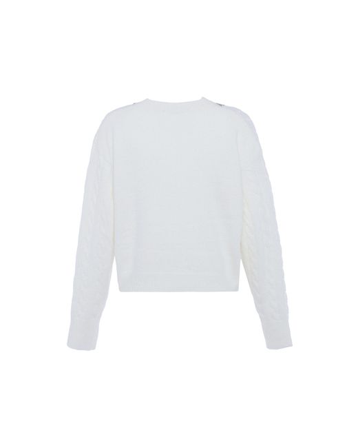 faina Jumper Wolwit in het White