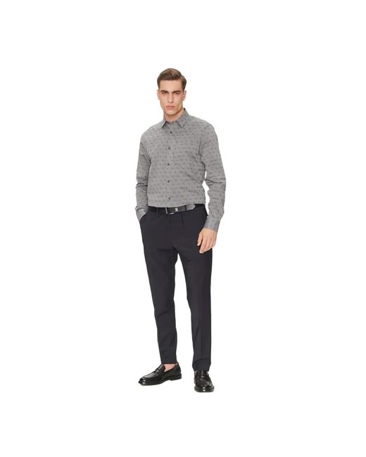 Guess Herenoverhemd Met G-Logo in het Gray voor heren