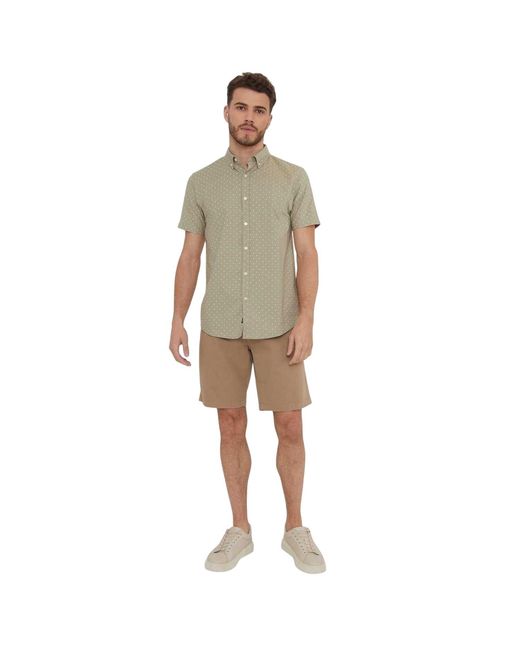 Threadbare Herenhemd Leo Regular (Salie) in het Natural voor heren
