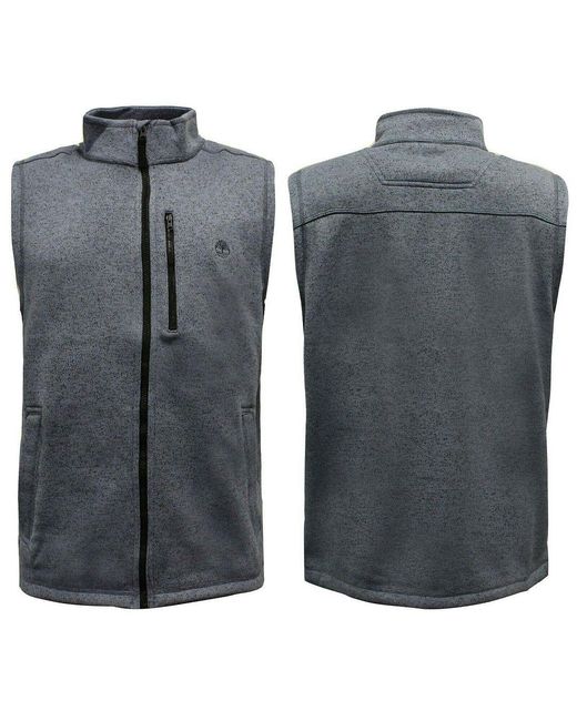 Timberland Gray Zip Up Sleeveless Bodywarmer Gilet 7600J 912 Cotton for men