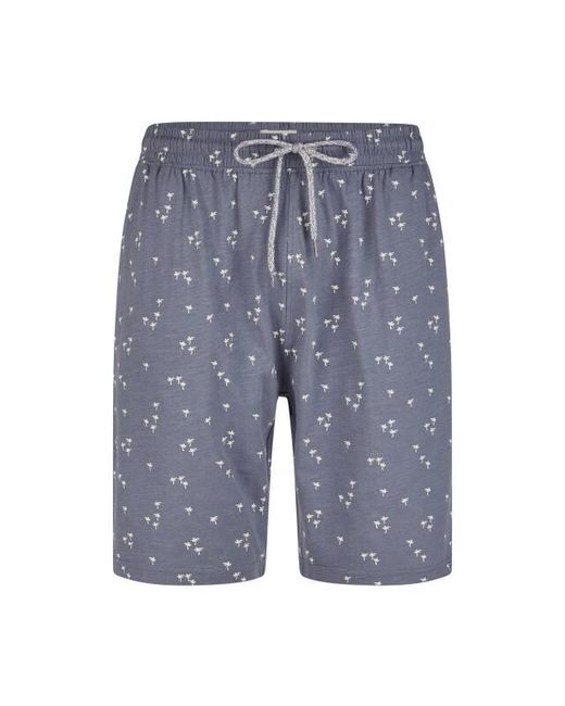 Phil & Co. Berlin Shortama Korte Pyjama Set Palm Donker in het Blue voor heren
