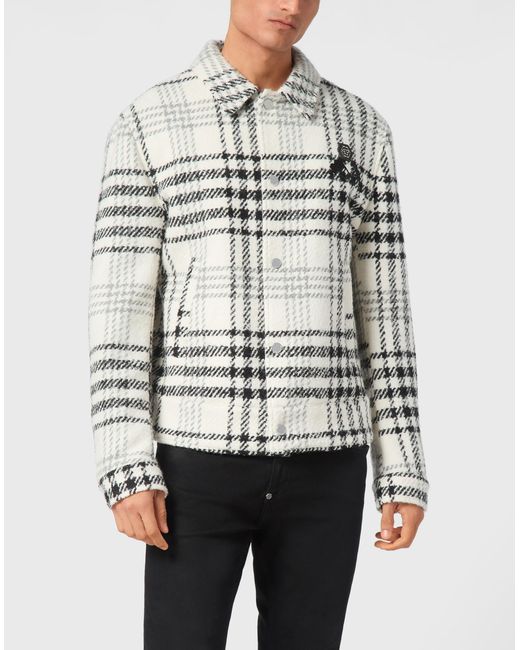 Philipp Plein Jas Gothic Plein in het Gray voor heren