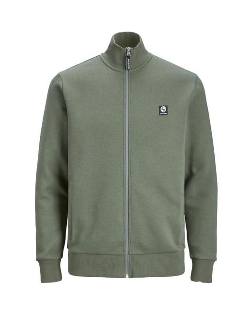 Jack & Jones Jcodust Sweat Zip in het Green voor heren
